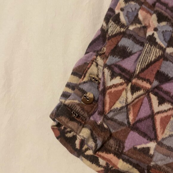 Aztec Print Striped Mini Micro Hippie Hipster Artsy Art Girly Vintage Shorts - Picture 3 of 6